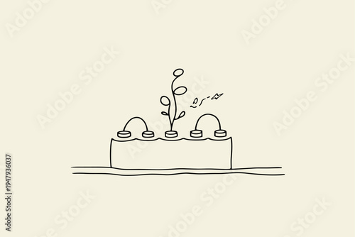 Cross-Section Diagram of a Hydrogen Fuel Cell Generating Clean Energy