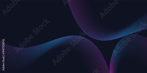 Amazing A stunning abstract and dynamic digital design with flowing colored waves over a dark background, smooth and curved lines, and a dotted pattern that creates a sense of movement and energy.