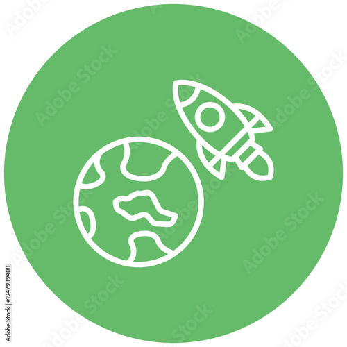 Rocket Earth Icon