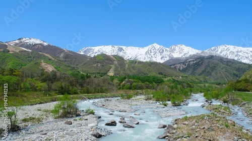 白馬村　北アルプス　白馬大橋
