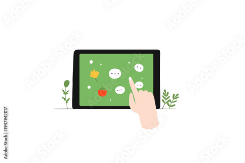 Hand Interacting with a Minimalist Dashboard UI Demo