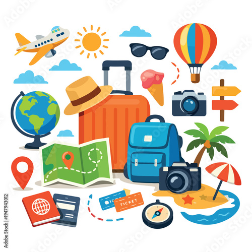 travel concept vector illustration design