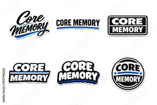 Core memory inspirational typography sticker design