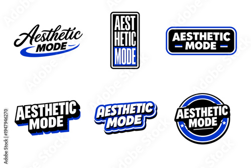Aesthetic mode typography sticker design