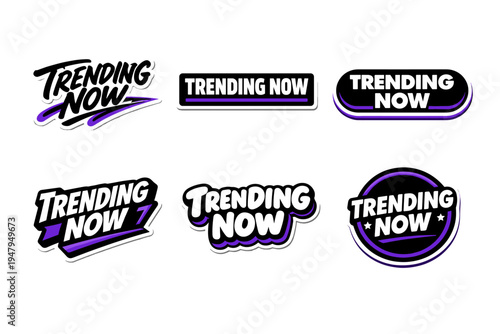 Trending now popular social media phrase. modern typography sticker design.