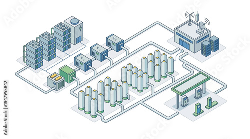 Industrial factory infrastructure and operations.