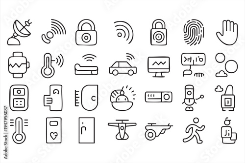 Automation Technology and Electronic Gadgets Minimal Icon Pack