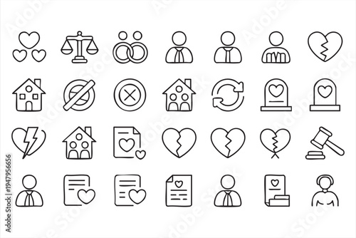 Legal Family Matters and Domestic Partnership Icon Pack