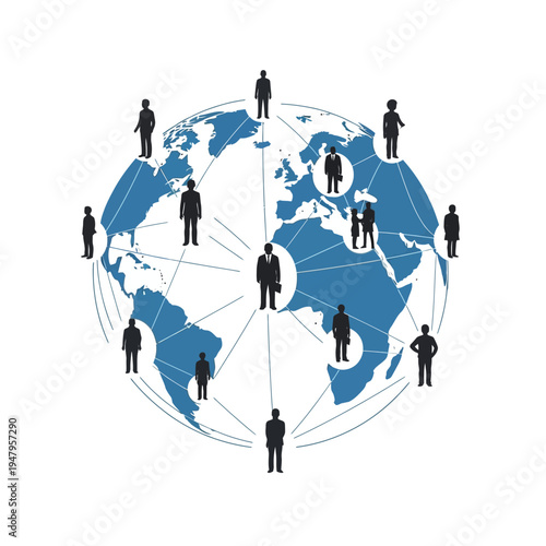 Global Business People Network Connection.