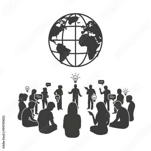 People sitting in a circle talking.