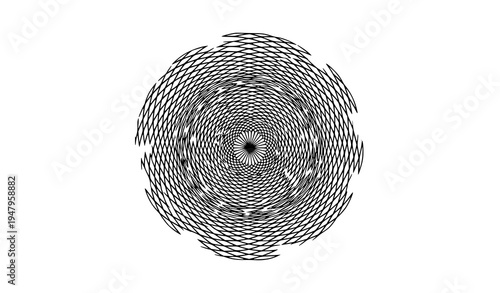 Optical Illusion Circle Pattern Vector Geometric Eye Trick Abstract Design