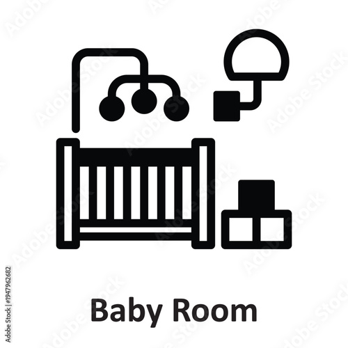 Baby Room Vector icon which can easily modify or edit