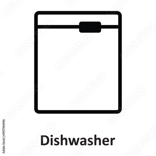 Dishwasher Vector icon which can easily modify or edit