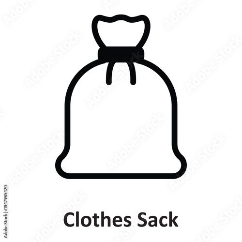 Clothes Sack Vector icon which can easily modify or edit