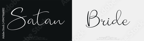 Satan Bride, signature Font Calligraphy Logotype Script Brush Font Type Font lettering handwritten
