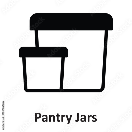 Pantry Jars Vector icon which can easily modify or edit