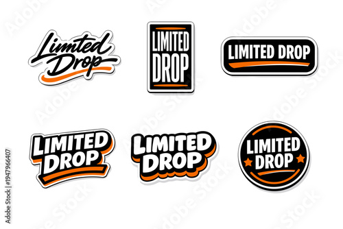 Limited drop bold typography sticker design