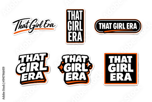 That girl era bold and empowering typography sticker