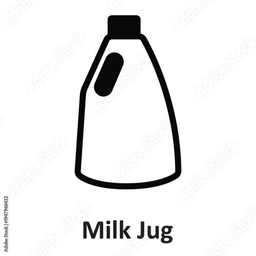 Milk Jug Vector icon which can easily modify or edit