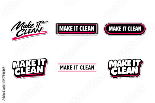 Make it clean bold motivational typography sticker