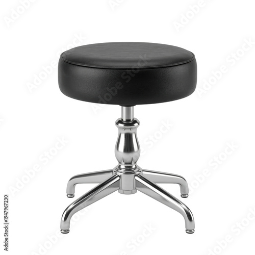 Принти на полотні Modern adjustable black leather medical stool