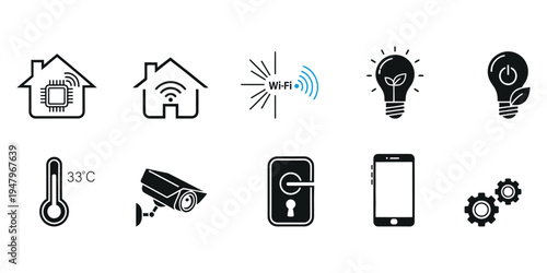 Smart home and technology icons