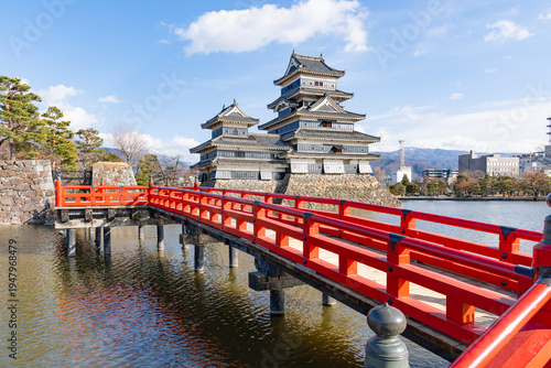 Matsumoto Castle is one of most famous Japanese castle, located in Matsumoto, Nagano, Japan