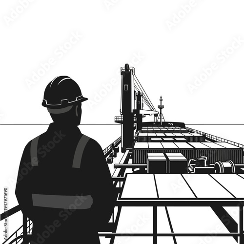 Worker wearing safety gear outdoors.