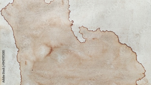 Cuadro en lienzo Coffee stain mark texture on white paper background