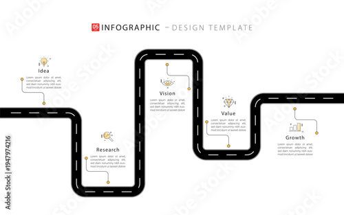 Timeline Creator infographic template. 5 Step timeline journey, calendar Flat simple infographics design template. presentation graph. Business concept with 5 options, gantt vector illustration.