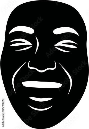 Black Guy Fawkes Anonymous Mask.