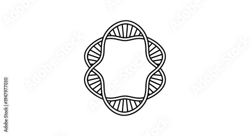 Abstract DNA Helix Knot Symbol, Genetic Research, Science and Technology
