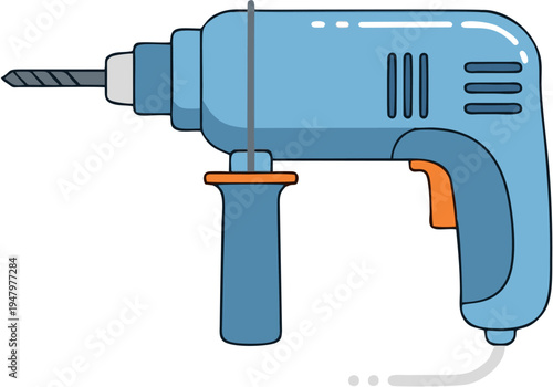 Blue Electric Drill Tool.