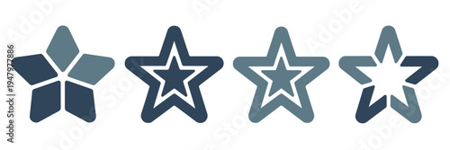 Star shape modular development system – Perfect for corporate branding, project management, or strategic planning materials.