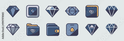 Modern mobile banking UI icon set – Suitable for finance dashboards, secure login, or money transfer tools.