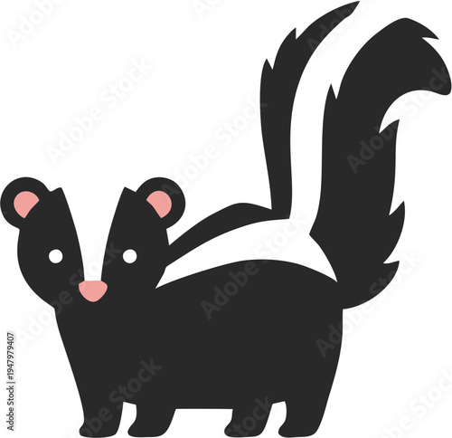 Cartoon Skunk Animal Illustration.