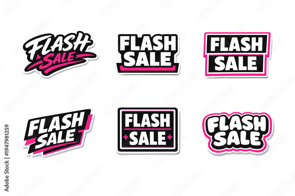 Fototapeta premium Flash sale bold typography sticker design