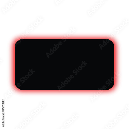 Glowing pink rectangle with black center on for design and digital elements