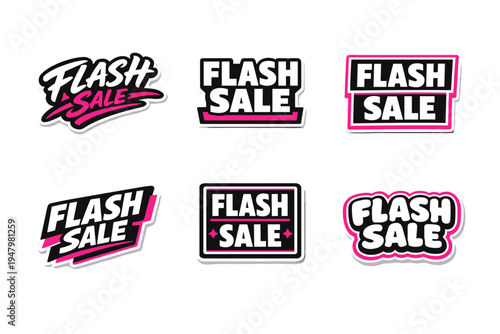 Flash sale bold typography sticker design