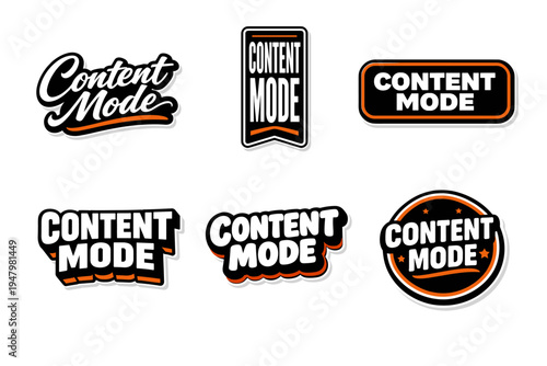 Content mode typography sticker design