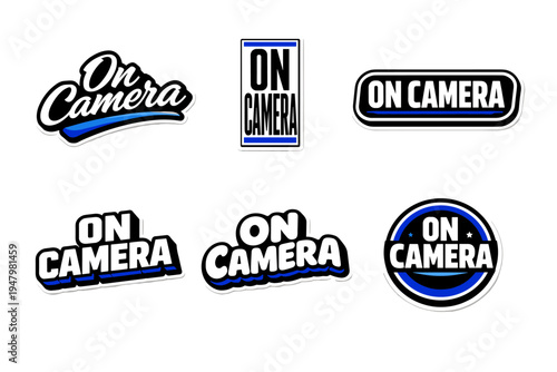 On camera typography sticker design