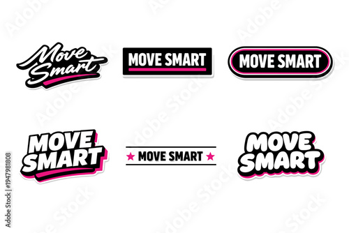 Move smart motivational typography sticker