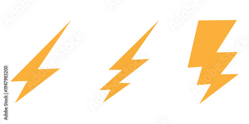 Lightning icon set. electric icon vector. power icon. energy sign