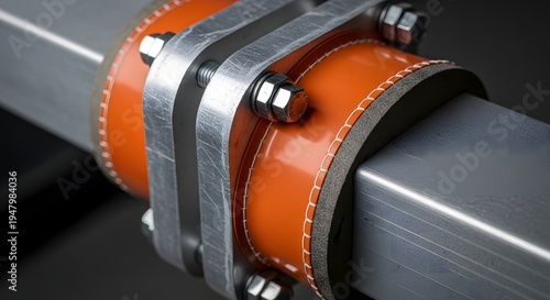 Industrial Pipe Fitting with Rubber Gasket.