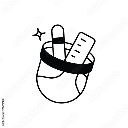 Desk Organizer vector icon