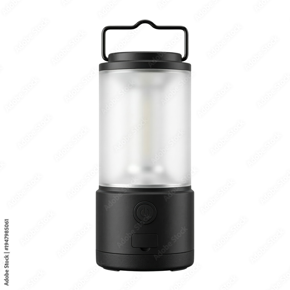 Obraz premium Portable black LED camping lantern