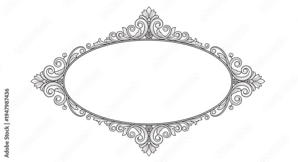 Obraz premium Elegant ornamental frame