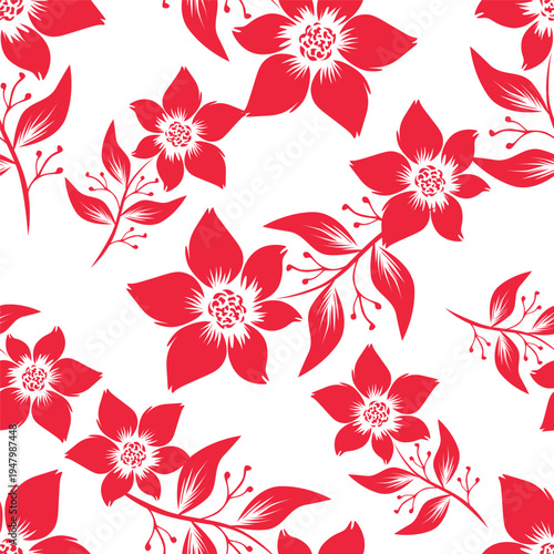 small flower seamless pattern on pink background