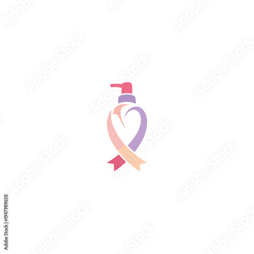 Heart Ribbon Soap Dispenser Logo