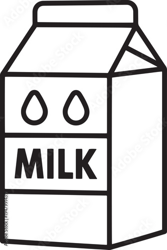 Vector milk carton icon